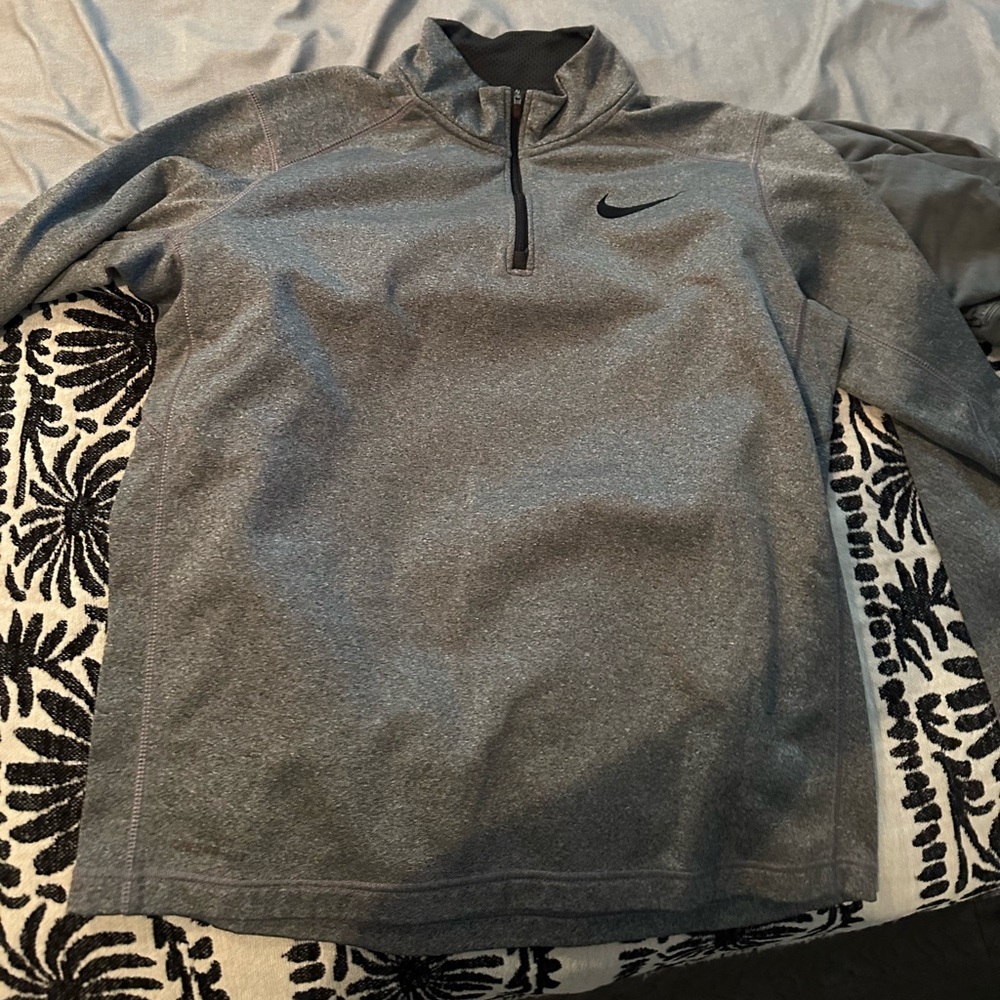 Nike Charcoal Gray Quarter-Zip Top